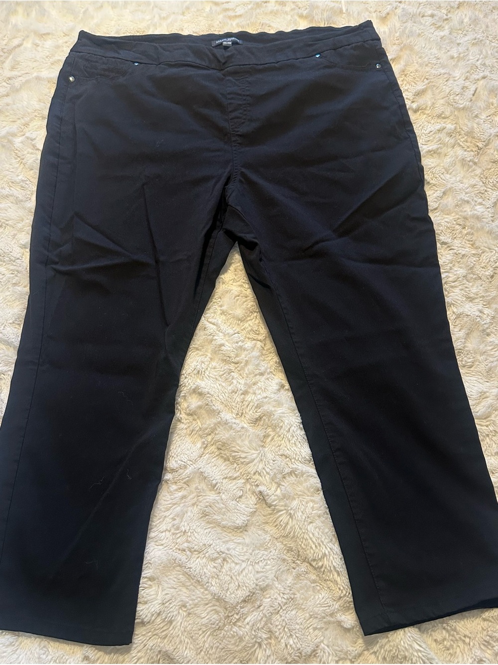 Mario Serrani Black Stretch Chinos